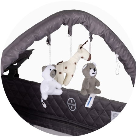 Patut pliabil cu saltea de infasat Chipolino Luna cloud [2]