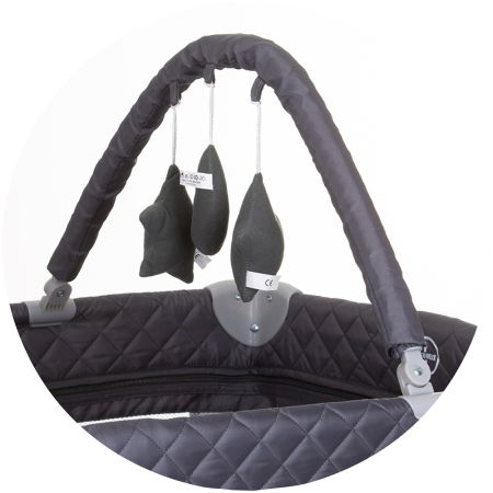 Patut pliabil cu saltea de infasat Chipolino Luna granite [3]