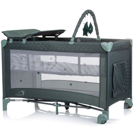 Patut pliabil cu saltea de infasat Chipolino Luna pastel green [1]