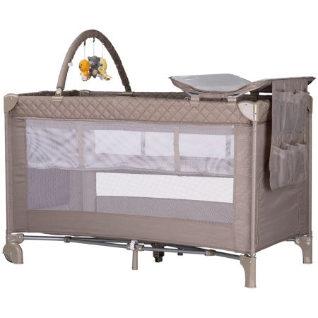 Camera Copilului - Patut pliabil cu saltea de infasat Chipolino Luna tiramisu