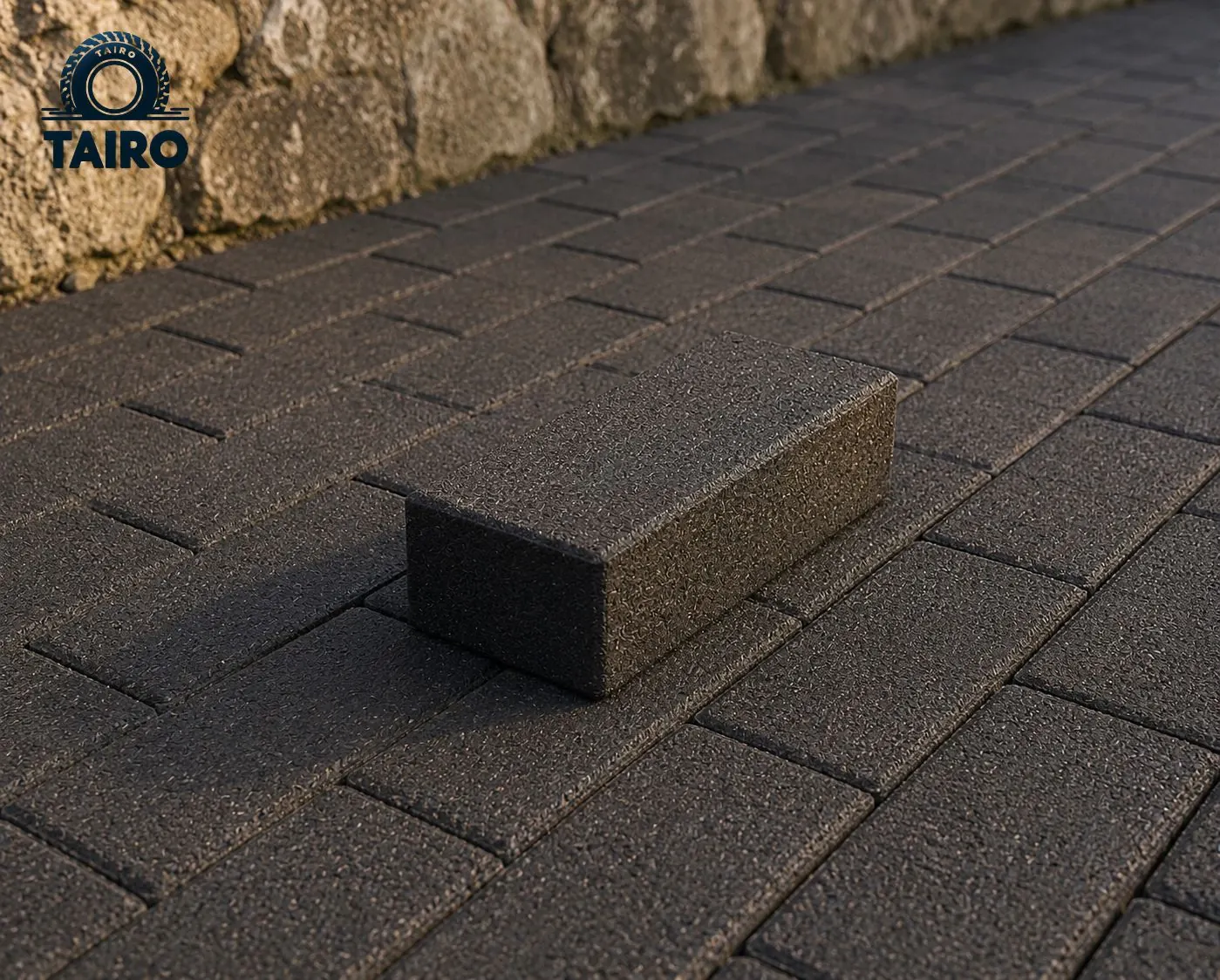 Pavaj din cauciuc tip cărămidă 20 × 10 cm 1mp pentru alei și parcări [1]