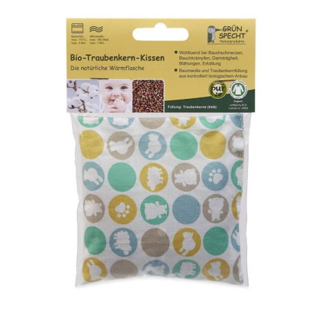 Ingrijire/Pernute anticolici - Pernuta termica anticolici BIO cu seminte de struguri, 12 x 12 cm, Grunspecht 675-00