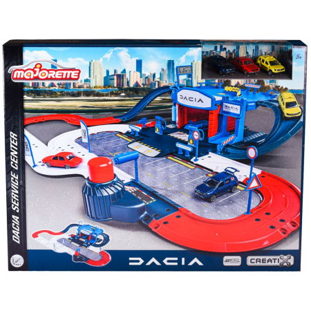 Pista de masini Majorette Dacia Service Center cu 3 masinute [1]