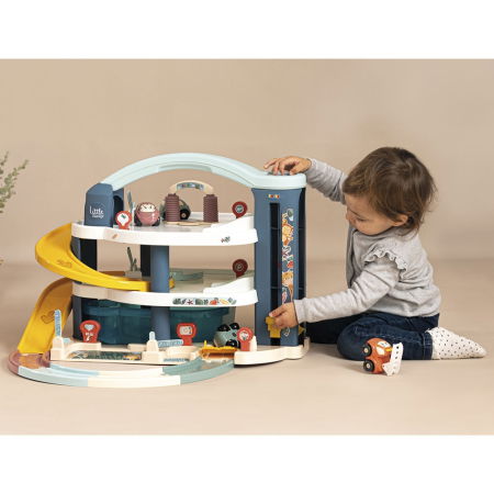 Pista de masini Smoby Big Garage cu masinuta si elicopter [1]