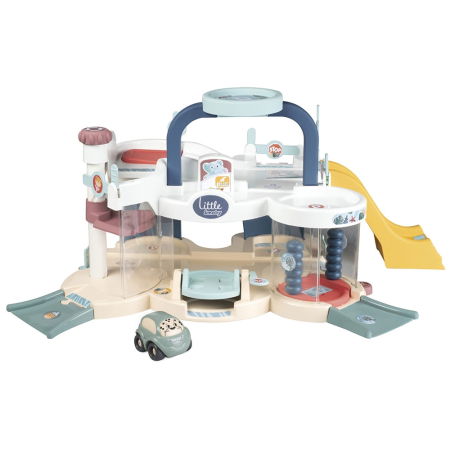 Masinute, avioane, motociclete - Pista de masini Smoby First Garage cu masinuta