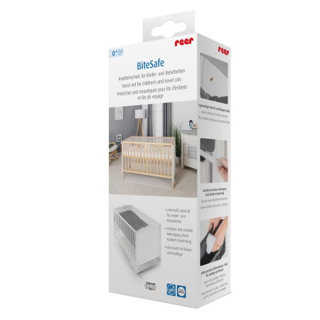 Plasa de insecte pentru patut copii si patut de calatorie, protectie tantari, 0+ luni, alba, Reer BiteSafe 87040 [1]