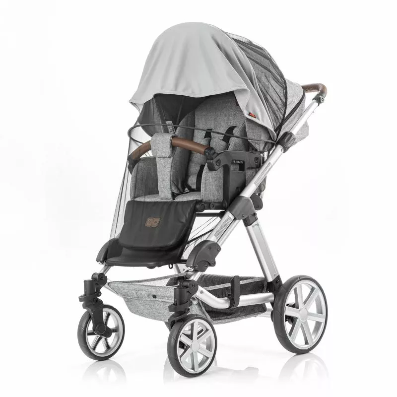 Plasa insecte pentru carucior bebelusi, cu parasolar, gri, Reer [5]