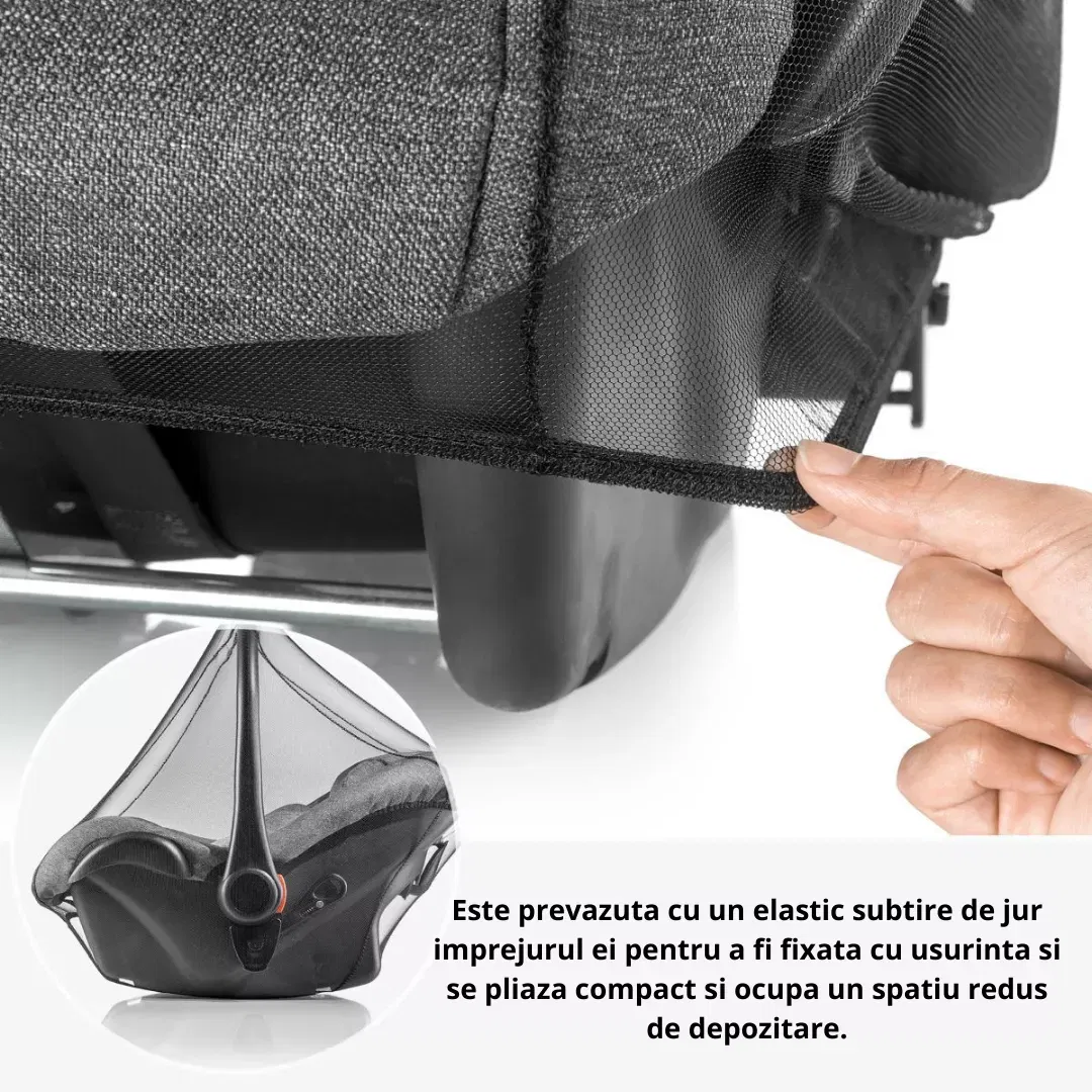 Plasa tantari pentru scaune auto de bebelusi, neagra, Reer [1]