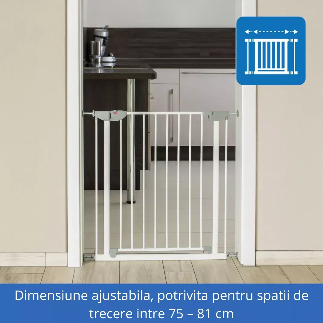 Poarta scari copii, I-Gate, montaj prin presiune, Reer [5]