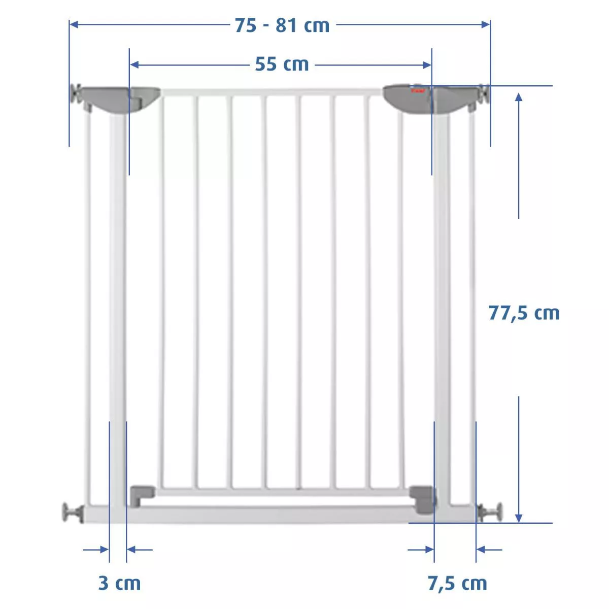 Porți de siguranță copii - Poarta scari copii, I-Gate, montaj prin presiune, Reer