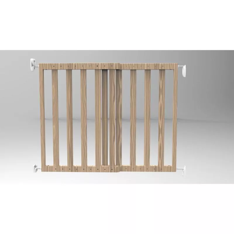 Porți de siguranță copii - Poarta siguranta scari, extensibila, lemn natur, 64-100cm
