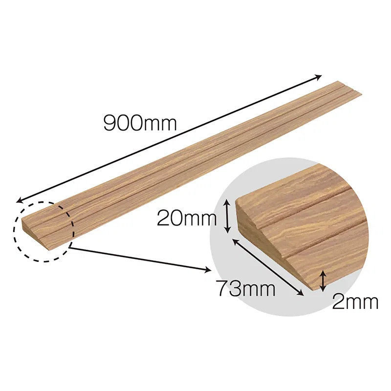 Profil Trecere Gresie Parchet, Pentru Diferenta de Nivel, Culoare Lemn Închis, Autoadeziv, 90cm