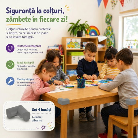 Protectie colturi mobilier, gri [3]