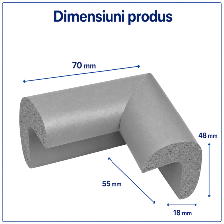 Sisteme De Siguranță Copii - Protectie colturi mobilier, gri