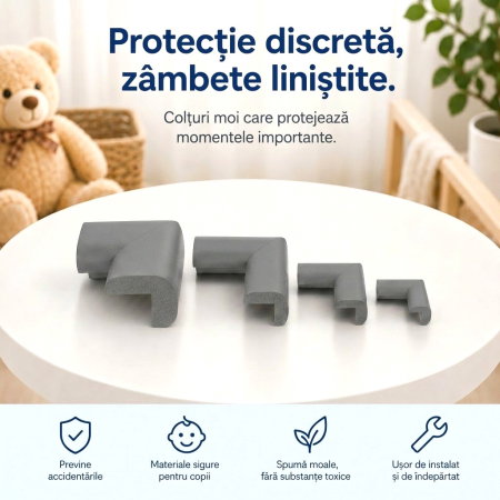 Protectie colturi mobilier, gri [10]