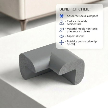 Protectie colturi mobilier, gri [12]