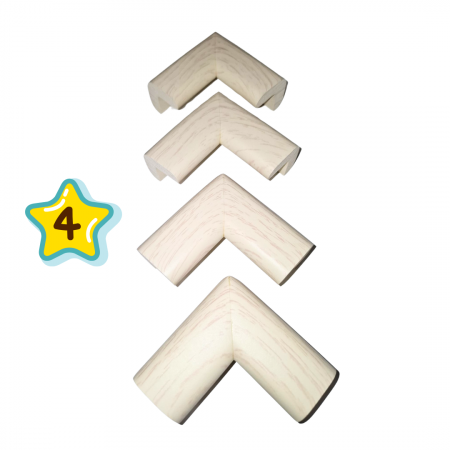 Protectie Colturi Mobila Copii Set 4buc Spuma Lemn Alb [6]