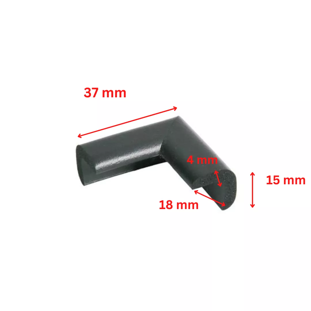 Protectie colturi mobilier, negru [4]