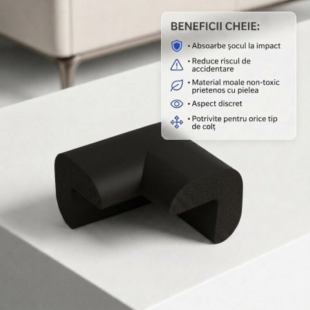 Protectie colturi mobilier, negru [11]