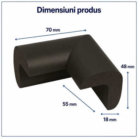 Sisteme De Siguranță Copii - Protectie colturi mobilier, negru