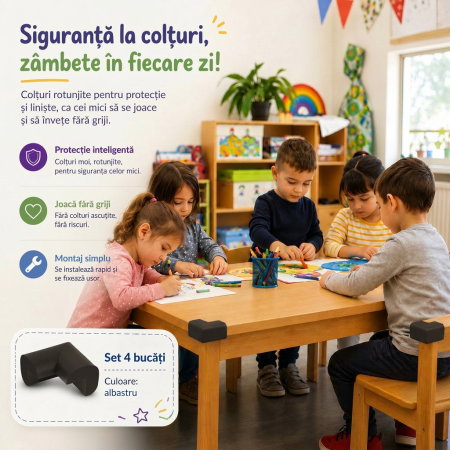 Protectie colturi mobilier, negru [3]