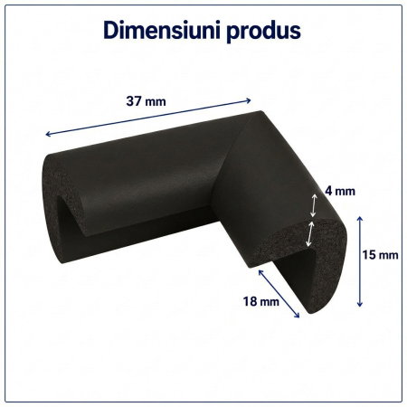 Protectie colturi mobilier, negru [2]