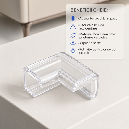 Protectie colturi mobilier, transparent [10]