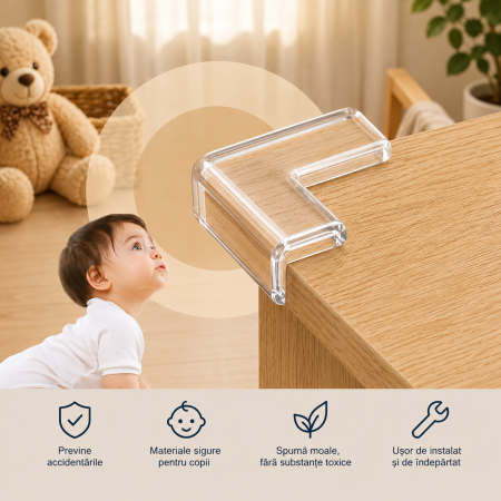 Protectie colturi mobilier, transparent [1]