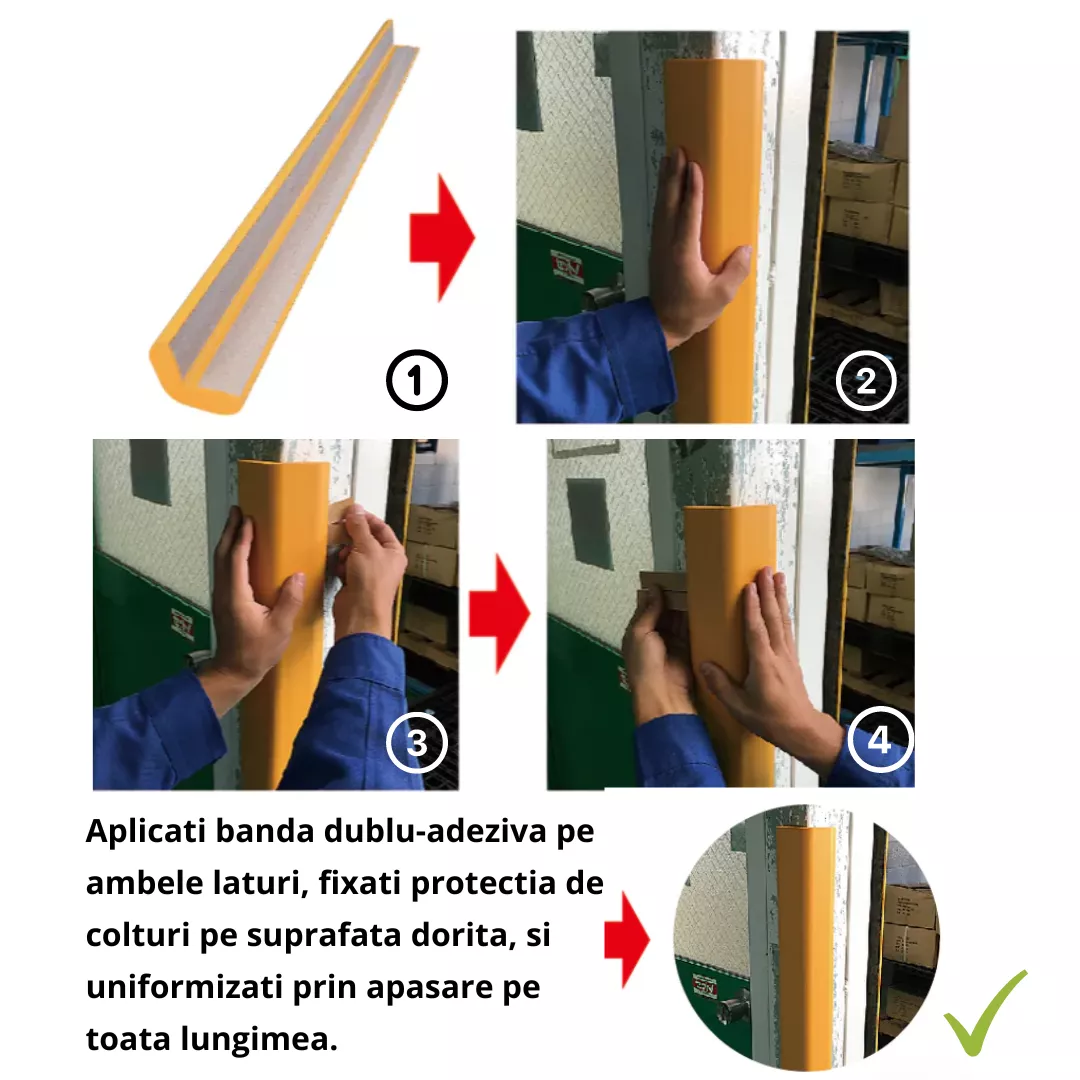 Banda Protectie Muchii Spuma 90 cm Alb-Verde [7]