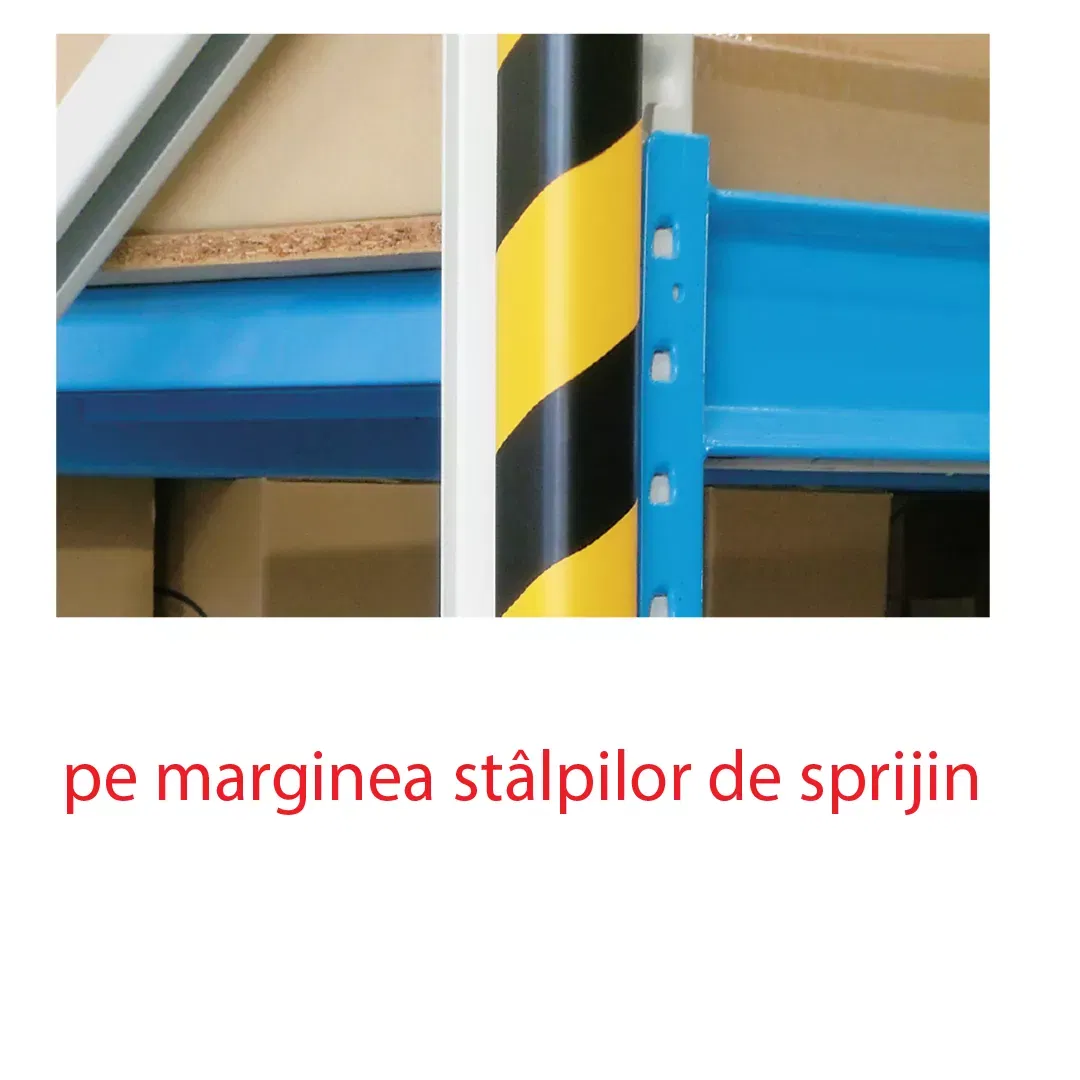 Bandă Protecție Colțuri, 90cm, Negru-Galben, Semnalizare [6]
