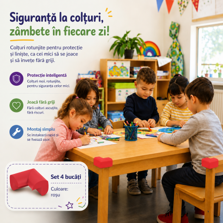 Protectie colturi mobilier, rosu [3]