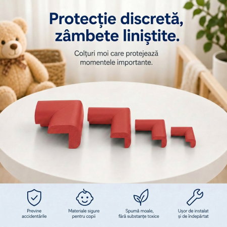 Protectie colturi mobilier, rosu [10]