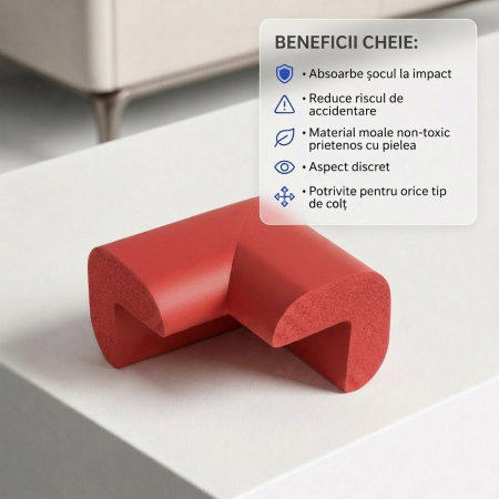 Protectie colturi mobilier, rosu [12]