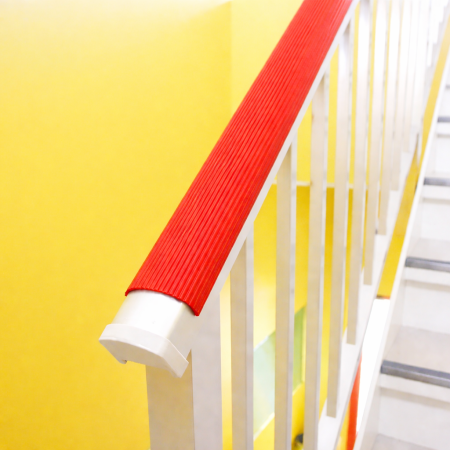Protectie maner pentru balustrada, antialunecare, din cauciuc, rosu, 90cm [1]