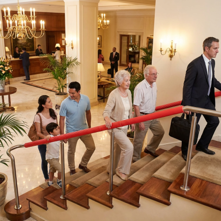 Protectie maner pentru balustrada, antialunecare, din cauciuc, rosu, 90cm [5]