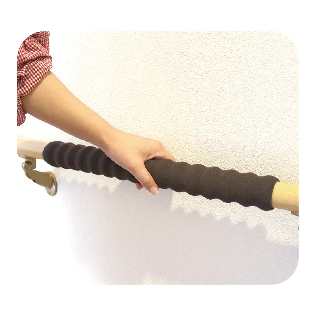 Protectie maner pentru balustrada, din spuma de cauciuc, maro, 40cm