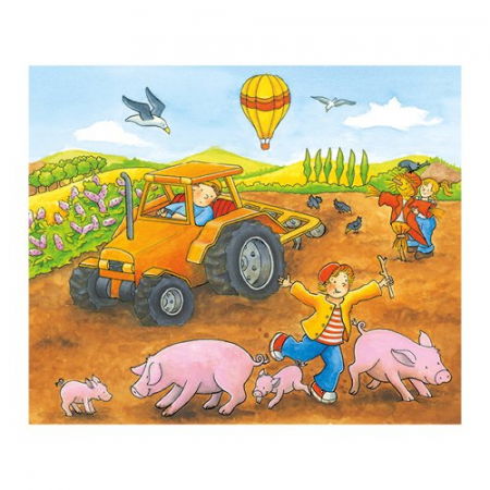 Puzzle Cuburi Anotimpuri La Ferma Copii 3 Ani+ Goki [1]