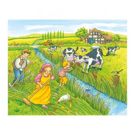 Puzzle Cuburi Anotimpuri La Ferma Copii 3 Ani+ Goki [4]
