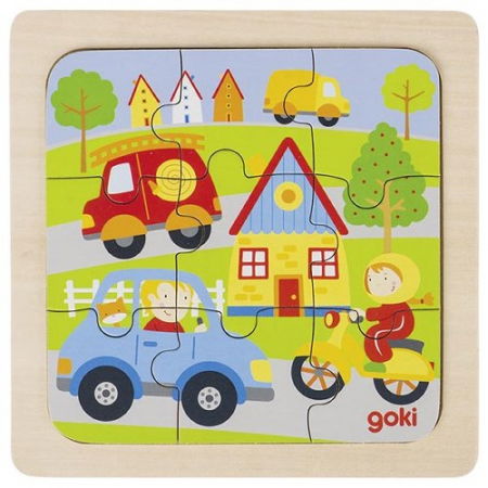 Puzzle de lemn, copii 2 ani+, set 4 buc [4]