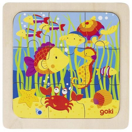Puzzle de lemn, copii 2 ani+, set 4 buc [5]