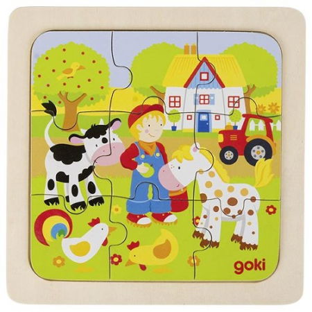Puzzle de lemn, copii 2 ani+, set 4 buc [2]