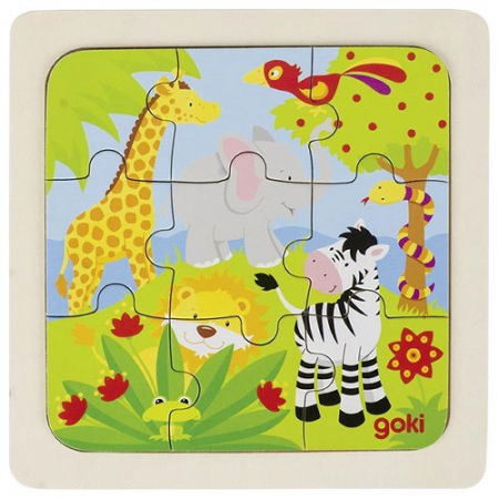 Puzzle de lemn, copii 2 ani+, set 4 buc [3]