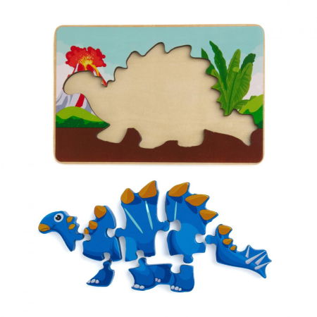 PUZZLE DIN LEMN TUOJIANGOSAURUS, 8 PIESE, MOMKI [2]