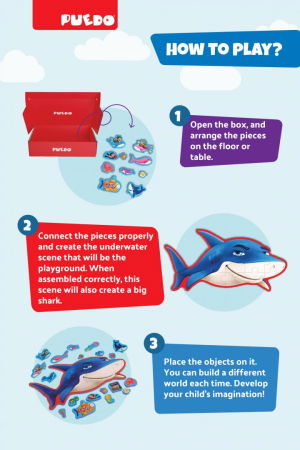 PUZZLE DIN SPUMA EVA, LUMEA MARINA, PUEDO [5]