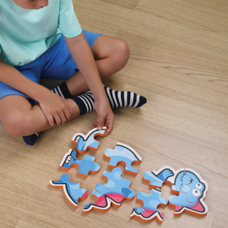 PUZZLE DIN SPUMA EVA, MAXI CU 10 PIESE, ALBASTRU, PUEDO [2]