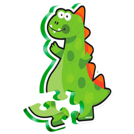 Puzzle - PUZZLE DIN SPUMA EVA, MAXI CU 10 PIESE, VERDE, PUEDO