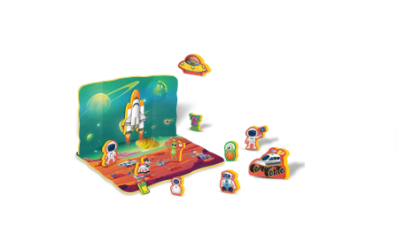 Puzzle - PUZZLE DIN SPUMA EVA, SPATIUL COSMIC, 25 PIESE, PUEDO