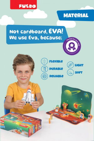 PUZZLE DIN SPUMA EVA, SPATIUL COSMIC, 25 PIESE, PUEDO [3]