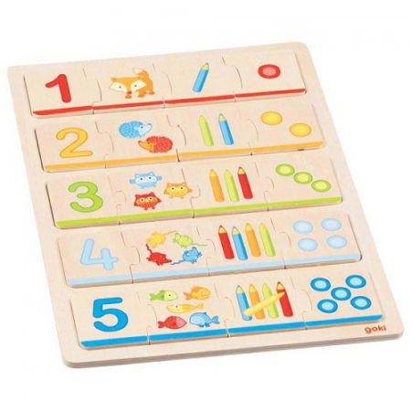 Jocuri de logica si strategie - Puzzle Educativ Invatam Sa Numaram Copii 2 Ani+ Goki
