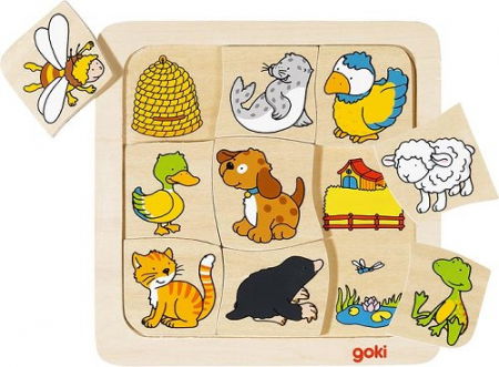 Puzzle - Puzzle Incastru Copii 2 Ani+ Unde Locuiesc Animalele Goki